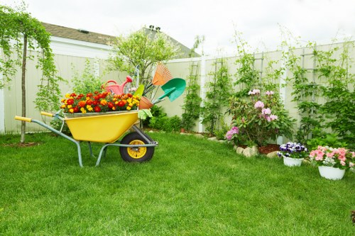 Professional pruning work near a residential property in Yeading